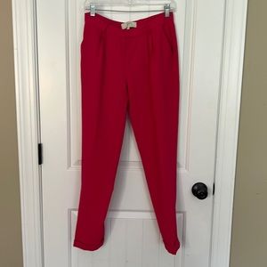 JOIE x REVOLVE Pink Anderson Cuffed Pleated Pants Trousers, Size 2